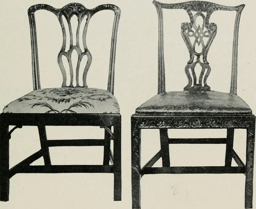 An illustration from Furniture of the olden time, 1913, leaf 200