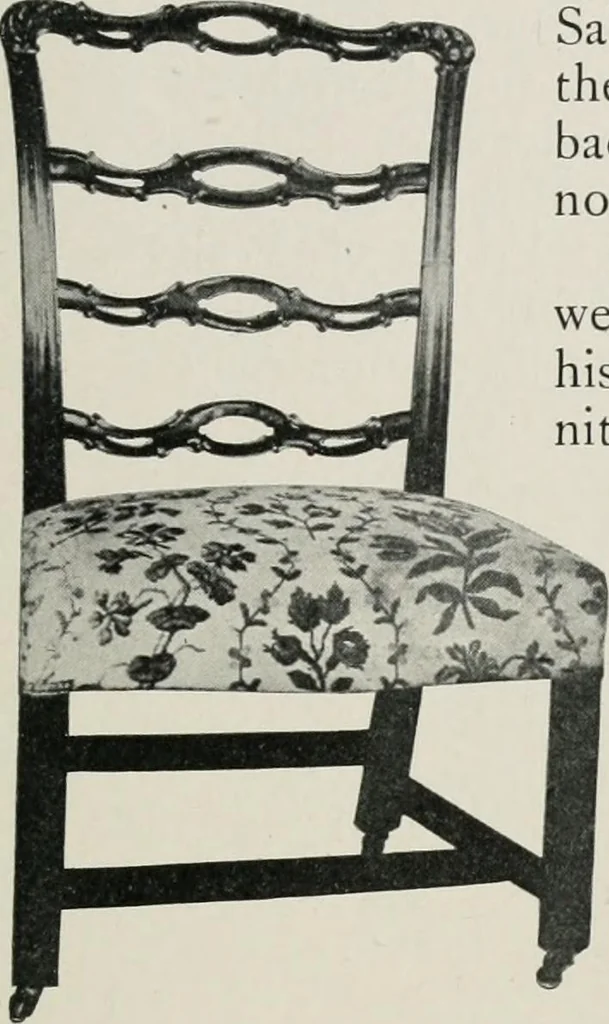 An illustration from Furniture of the olden time, 1913, leaf 202
