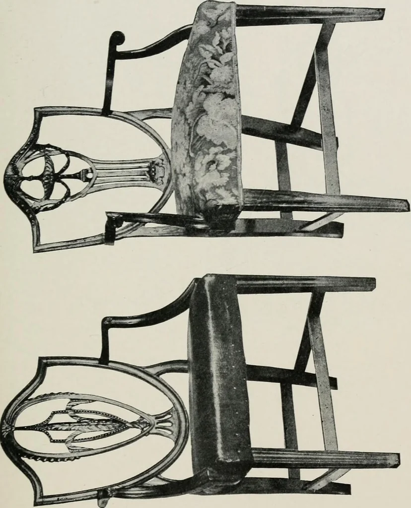 An illustration from Furniture of the olden time, 1913, leaf 204