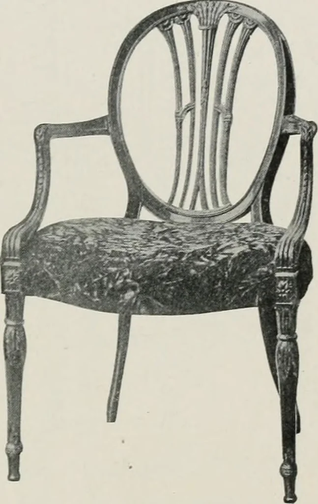 An illustration from Furniture of the olden time, 1913, leaf 208