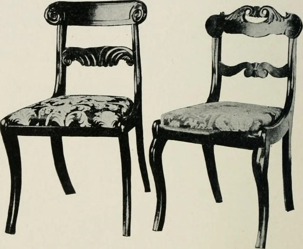 An illustration from Furniture of the olden time, 1913, leaf 213