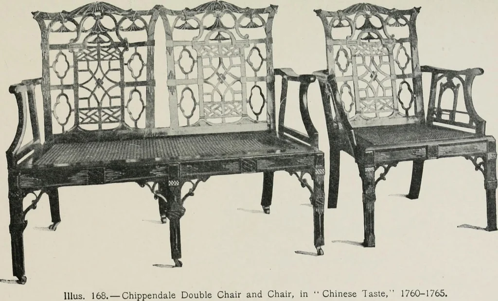 An illustration from Furniture of the olden time, 1913, leaf 224