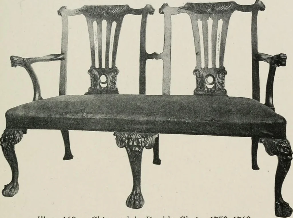 An illustration from Furniture of the olden time, 1913, leaf 226