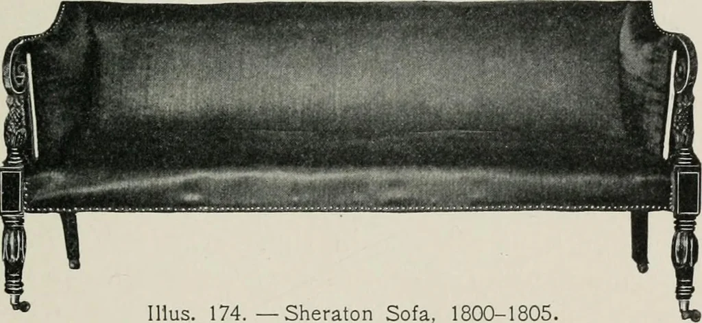 An illustration from Furniture of the olden time, 1913, leaf 230