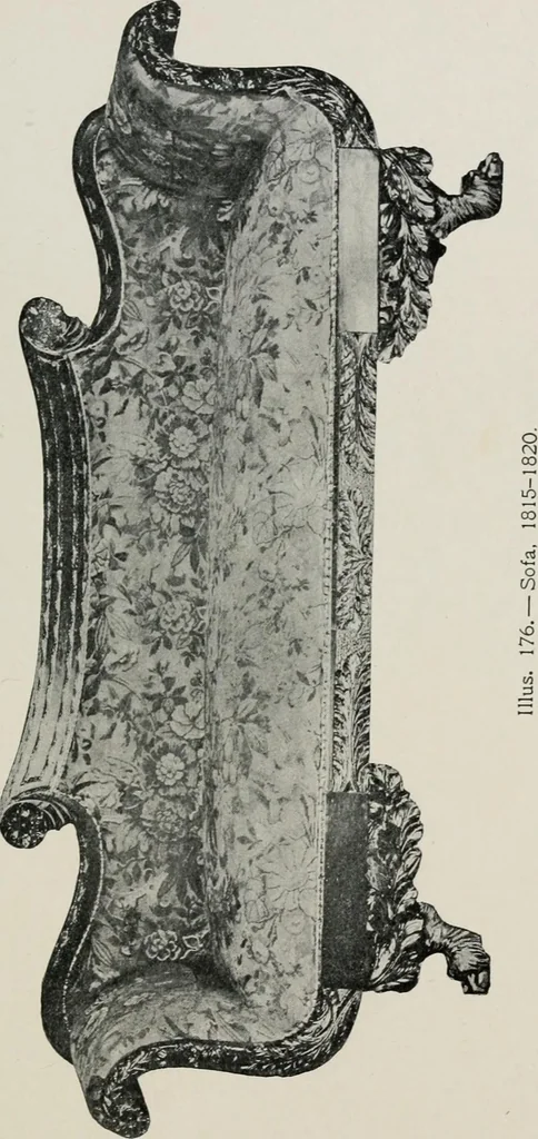 An illustration from Furniture of the olden time, 1913, leaf 232