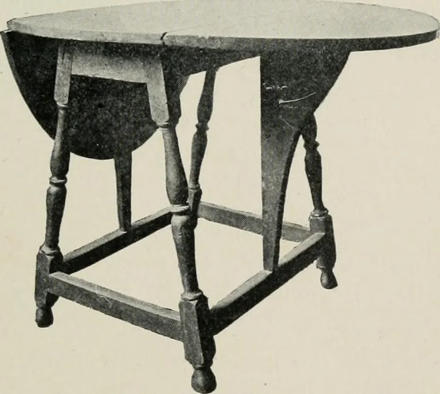 An illustration from Furniture of the olden time, 1913, leaf 242