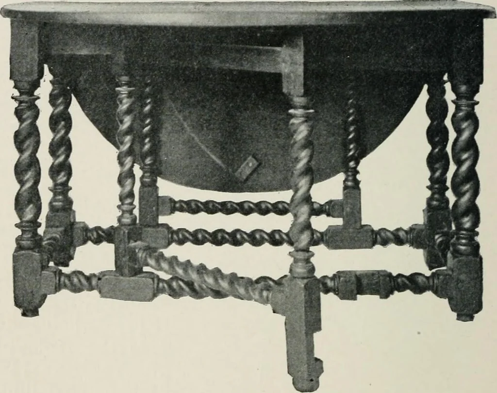 An illustration from Furniture of the olden time, 1913, leaf 243