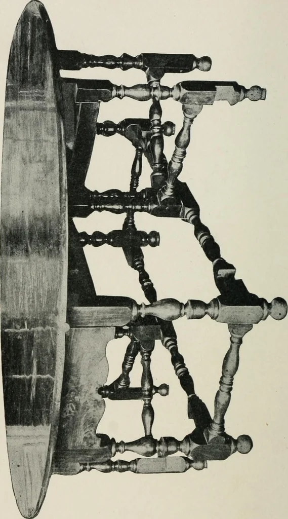 An illustration from Furniture of the olden time, 1913, leaf 245