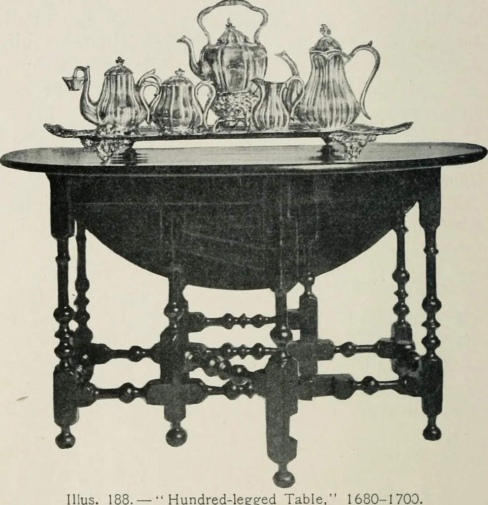 An illustration from Furniture of the olden time, 1913, leaf 247