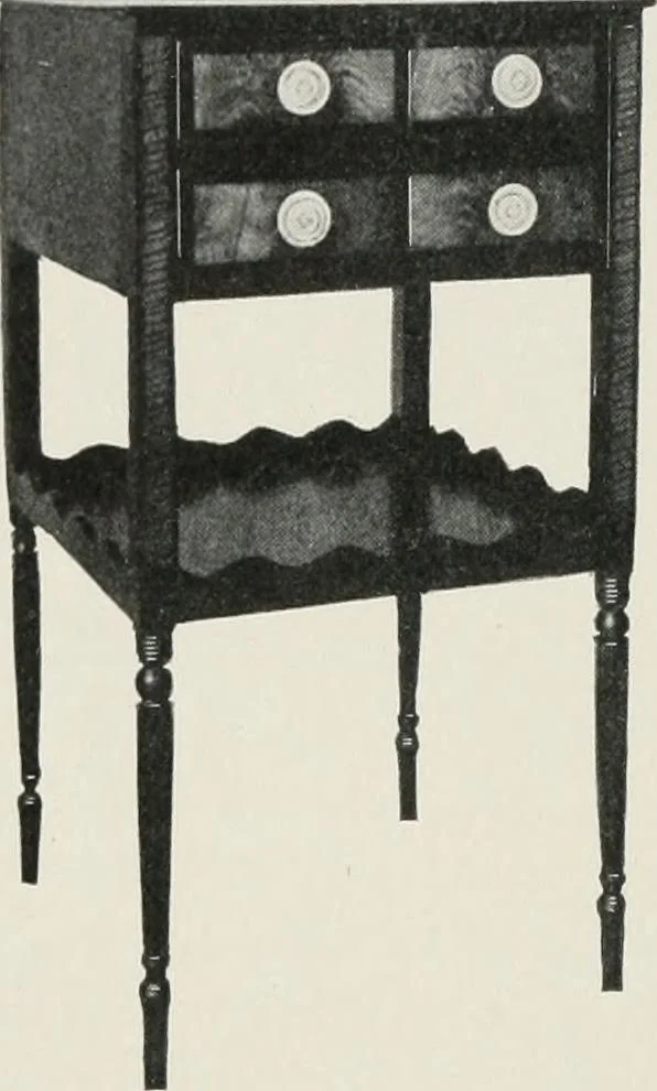 An illustration from Furniture of the olden time, 1913, leaf 263
