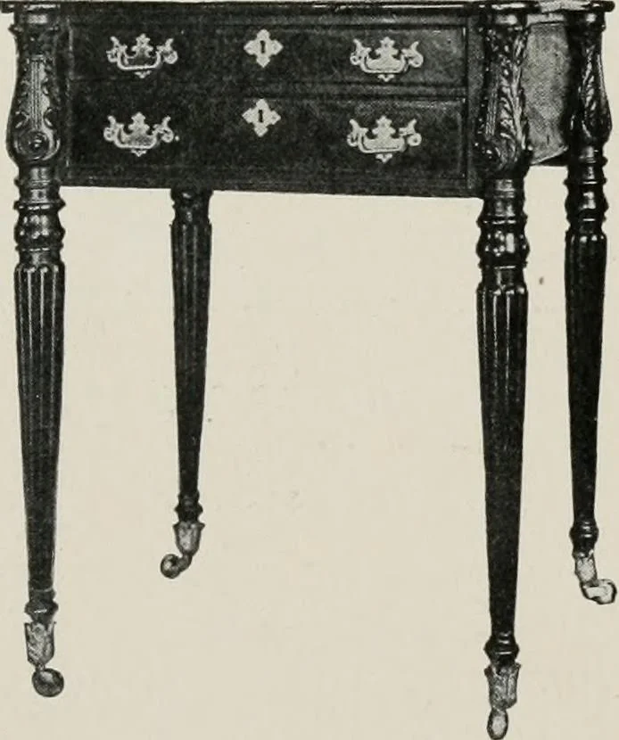 An illustration from Furniture of the olden time, 1913, leaf 264