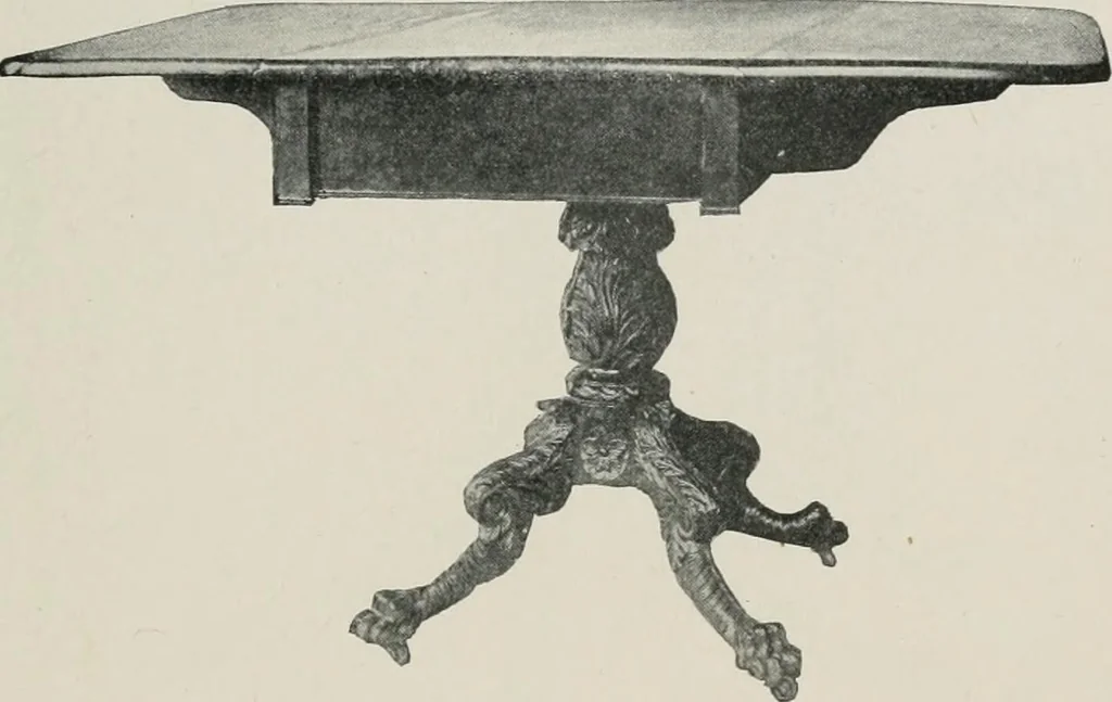 An illustration from Furniture of the olden time, 1913, leaf 266