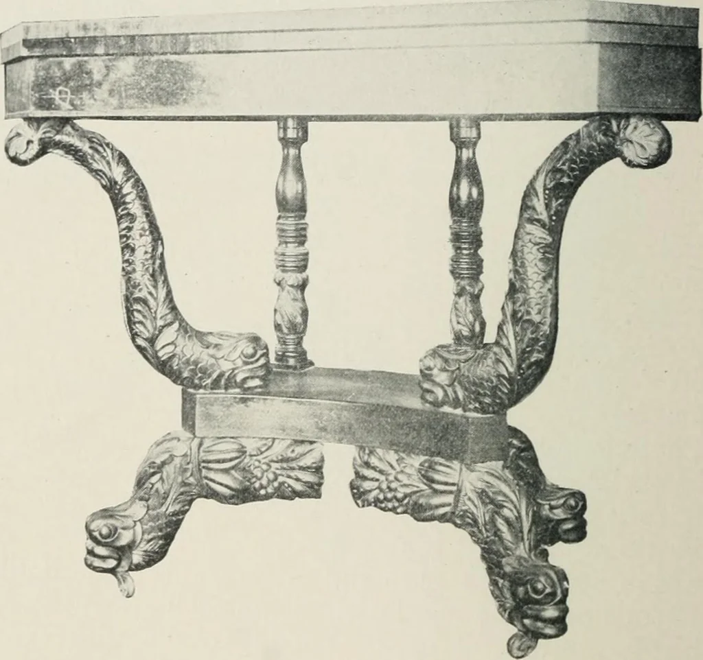 An illustration from Furniture of the olden time, 1913, leaf 269