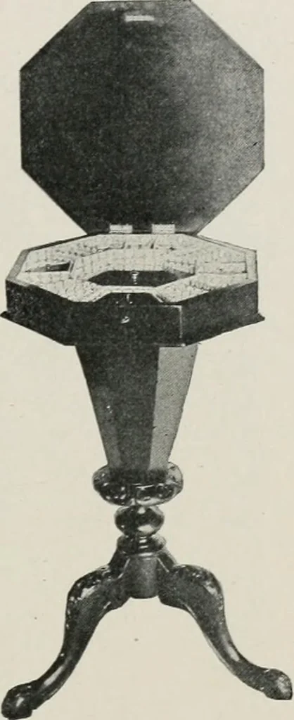 An illustration from Furniture of the olden time, 1913, leaf 270