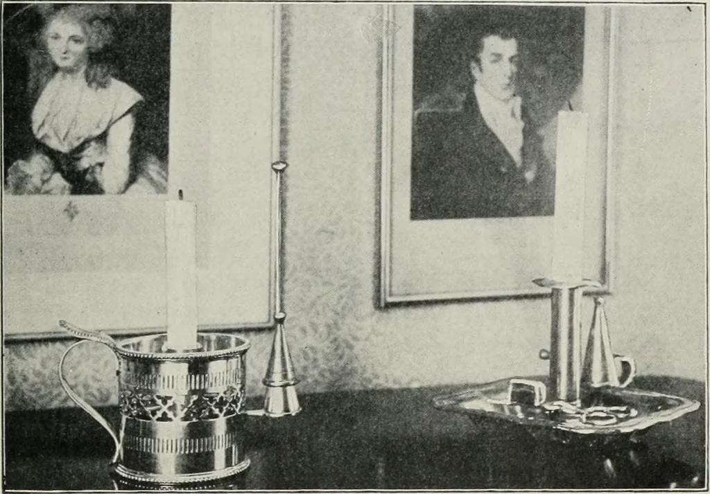 An illustration from Furniture of the olden time, 1913, leaf 328