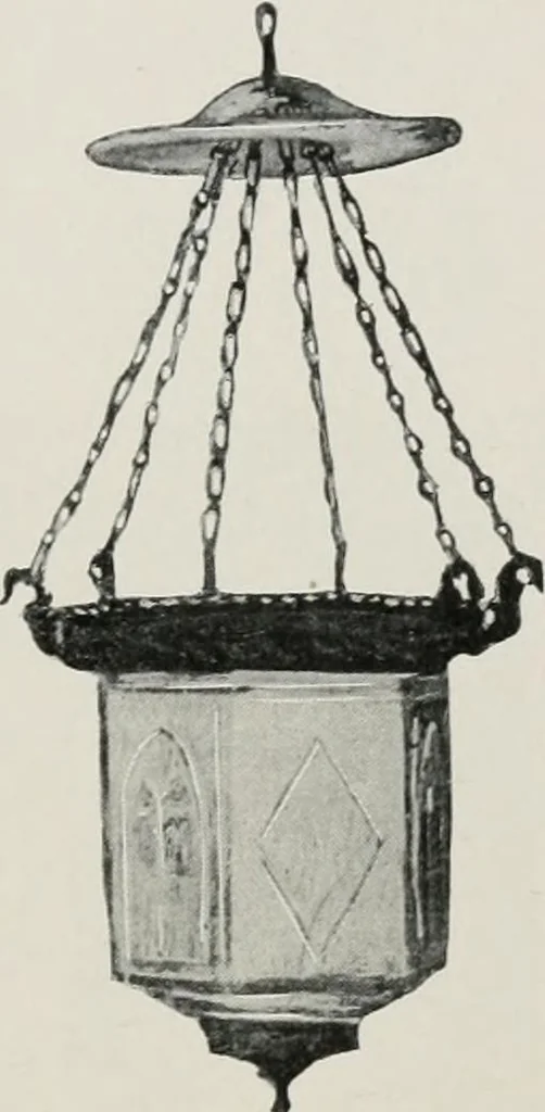 An illustration from Furniture of the olden time, 1913, leaf 336