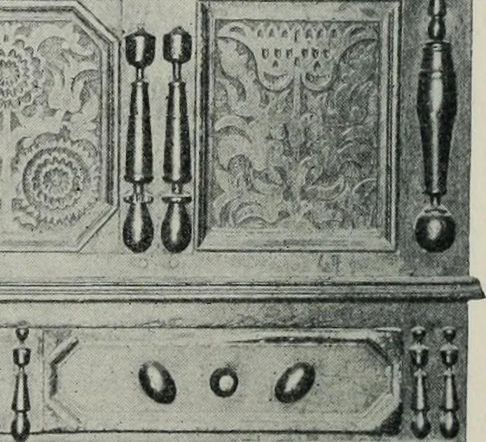 An illustration from Furniture of the olden time, 1913, leaf 39