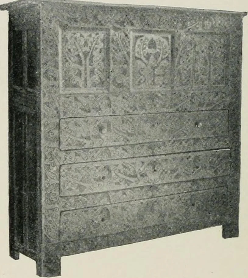 An illustration from Furniture of the olden time, 1913, leaf 41