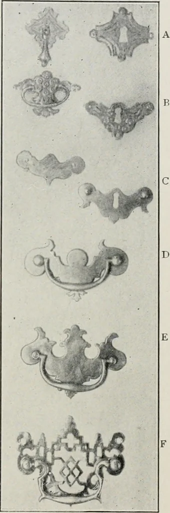 An illustration from Furniture of the olden time, 1913, leaf 44