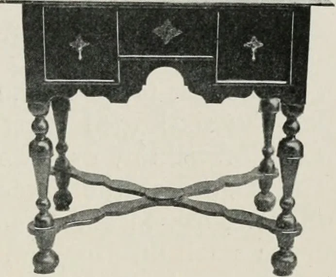 An illustration from Furniture of the olden time, 1913, leaf 46