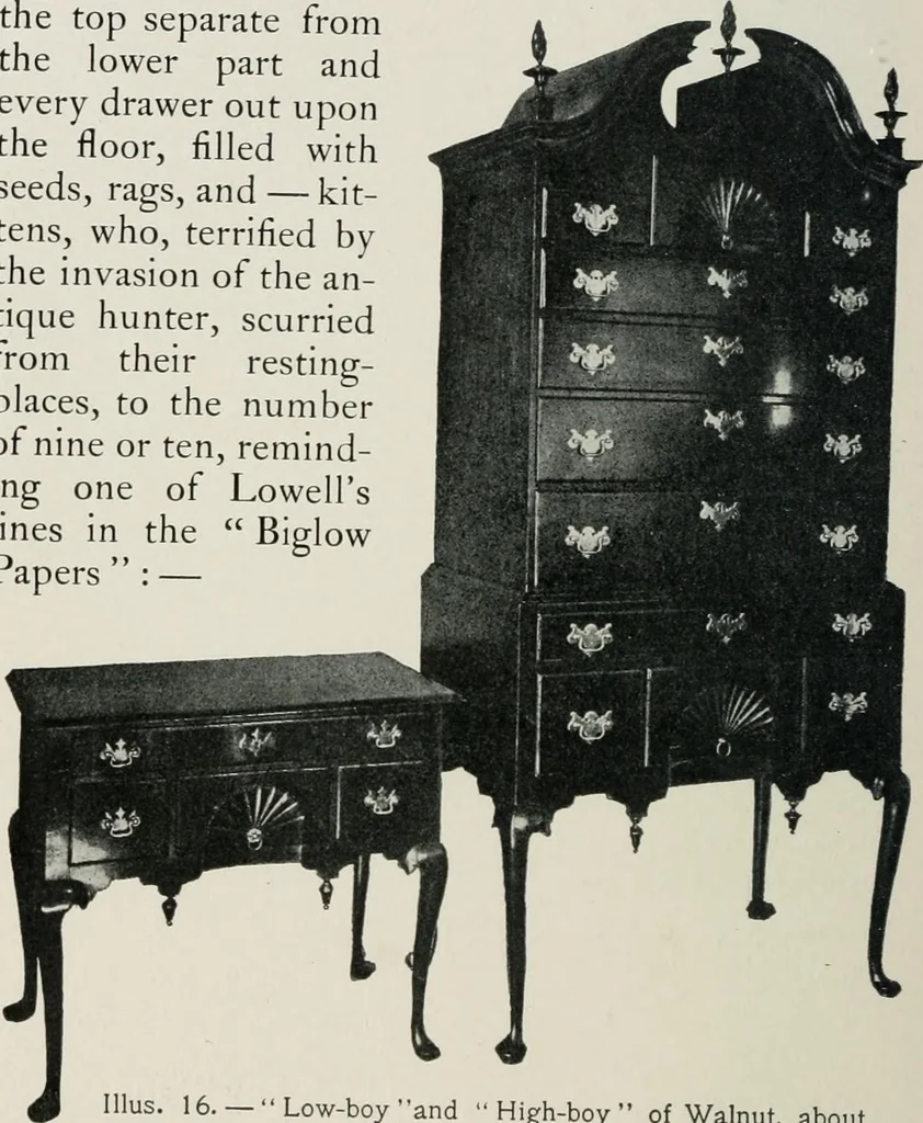 An illustration from Furniture of the olden time, 1913, leaf 51