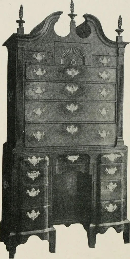 An illustration from Furniture of the olden time, 1913, leaf 53