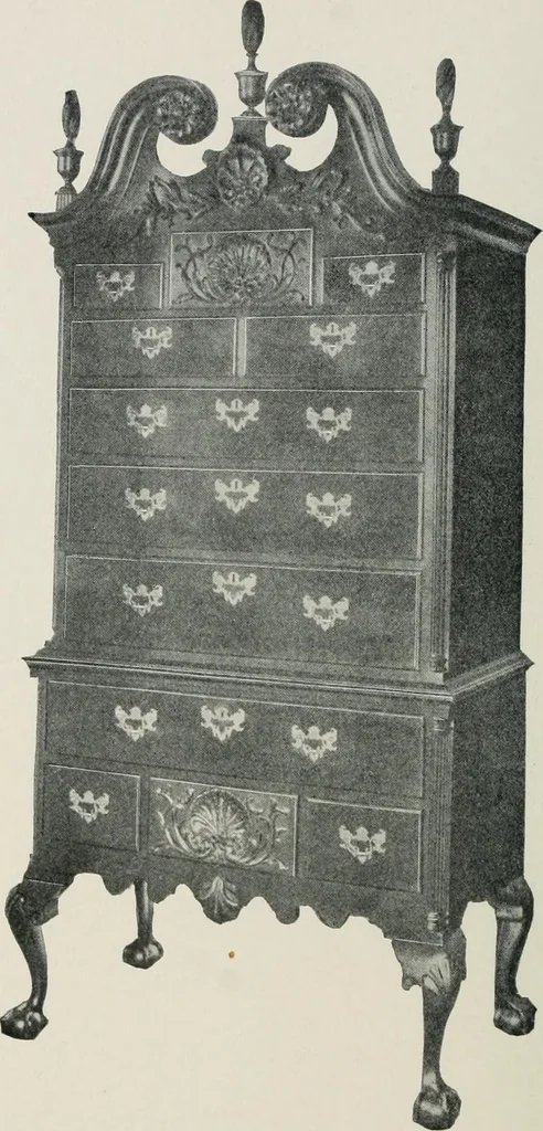 An illustration from Furniture of the olden time, 1913, leaf 59