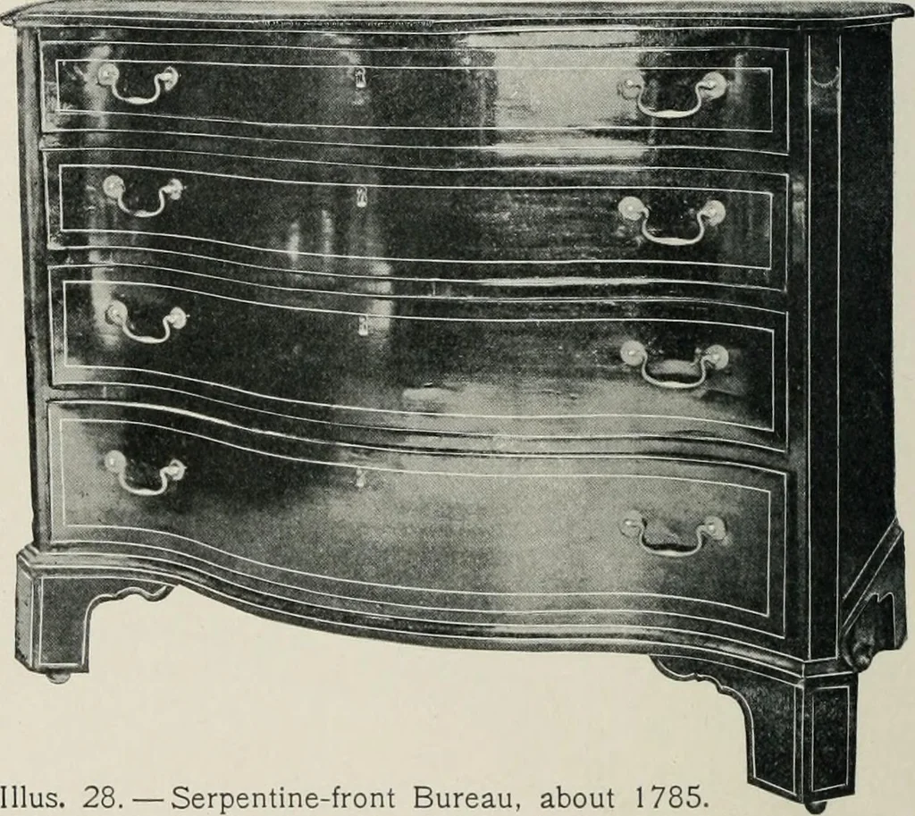 An illustration from Furniture of the olden time, 1913, leaf 69