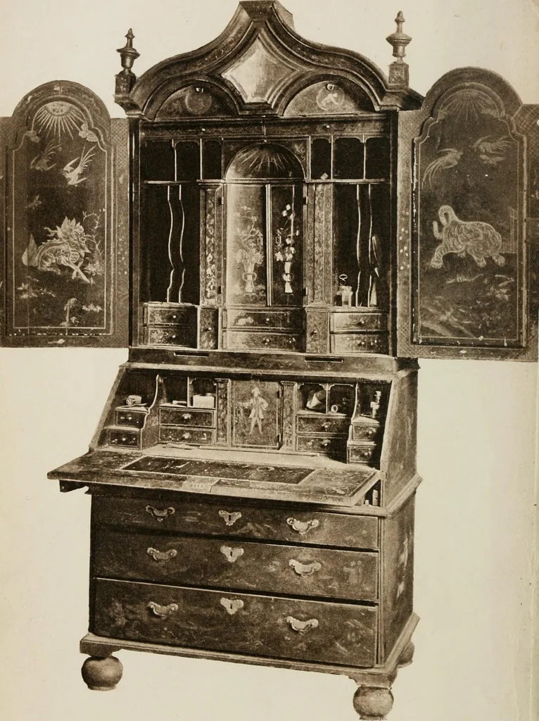 An illustration from Furniture of the olden time, 1913, leaf 7