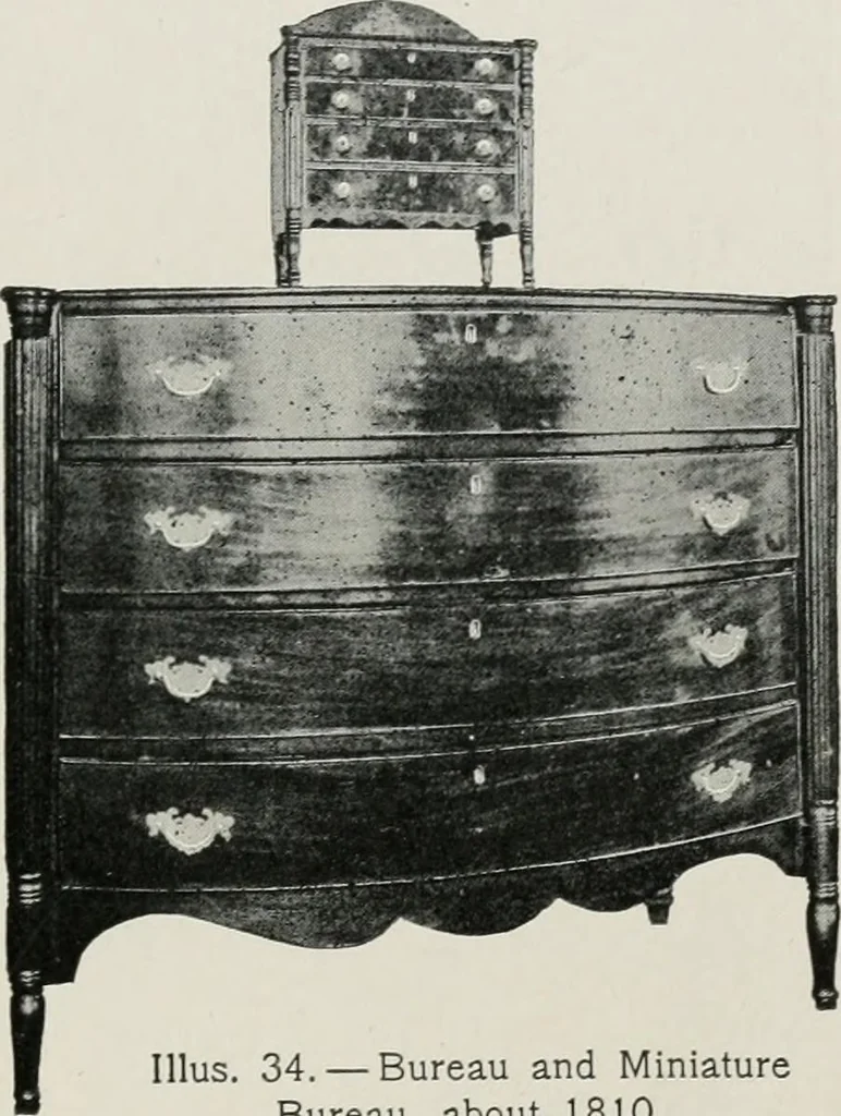 An illustration from Furniture of the olden time, 1913, leaf 76