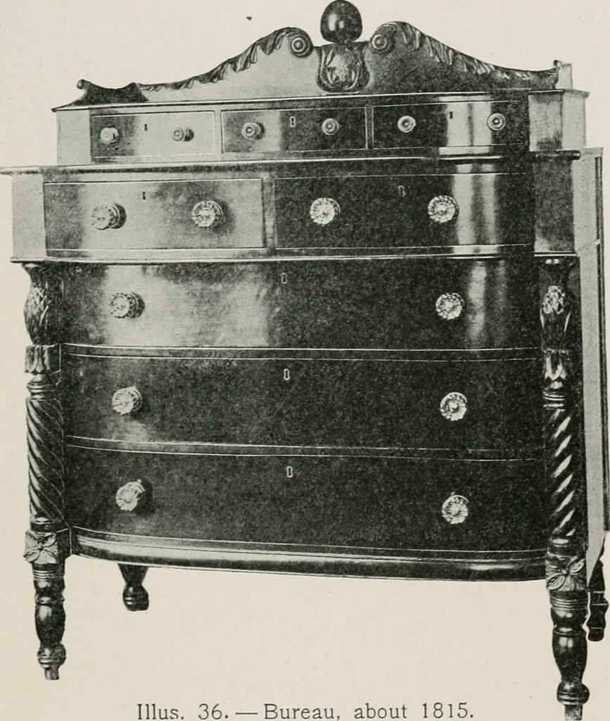 An illustration from Furniture of the olden time, 1913, leaf 78
