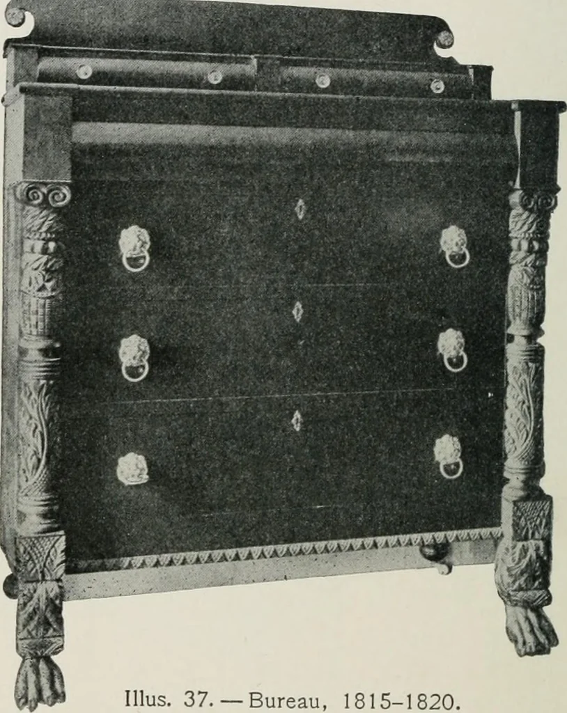 An illustration from Furniture of the olden time, 1913, leaf 79