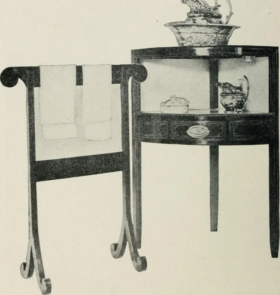 An illustration from Furniture of the olden time, 1913, leaf 81