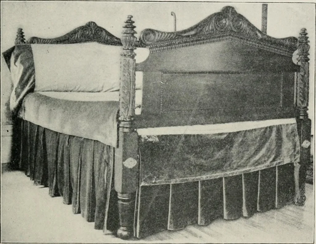 An illustration from Furniture of the olden time, 1913, leaf 98