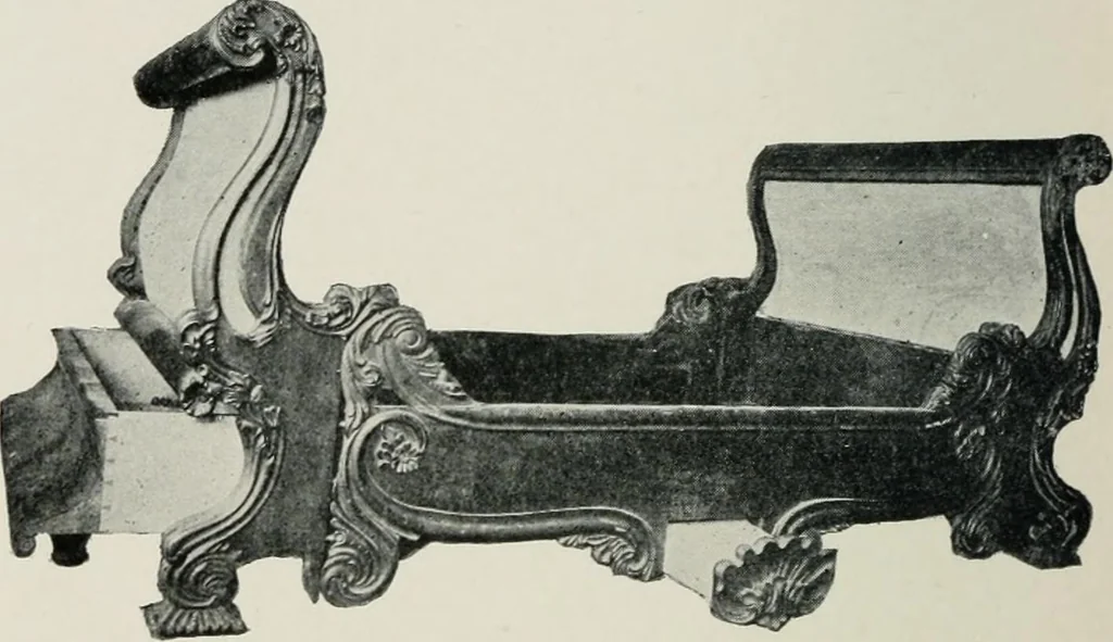 An illustration from Furniture of the olden time, 1913, leaf 99
