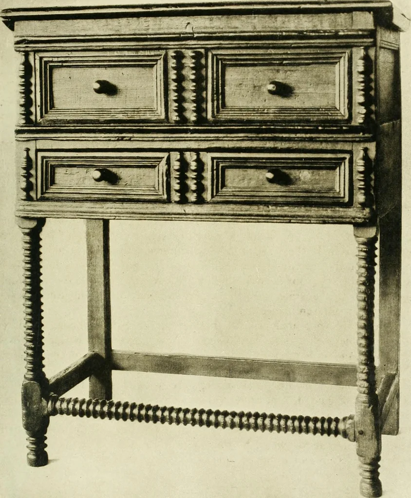 An illustration from Furniture of the Pilgrim century, 1620-1720, including colonial utensils and hardware, 1910, leaf 113