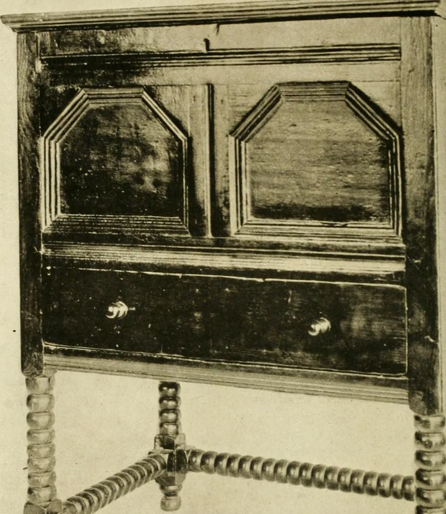 An illustration from Furniture of the Pilgrim century, 1620-1720, including colonial utensils and hardware, 1910, leaf 114