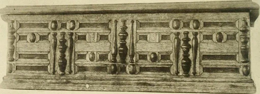An illustration from Furniture of the Pilgrim century, 1620-1720, including colonial utensils and hardware, 1910, leaf 120