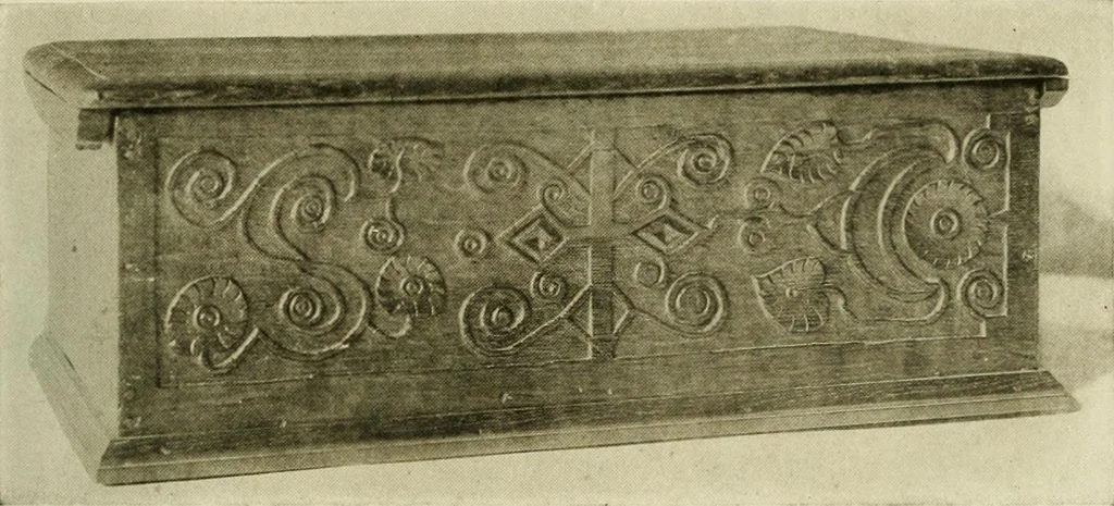 An illustration from Furniture of the Pilgrim century, 1620-1720, including colonial utensils and hardware, 1910, leaf 121