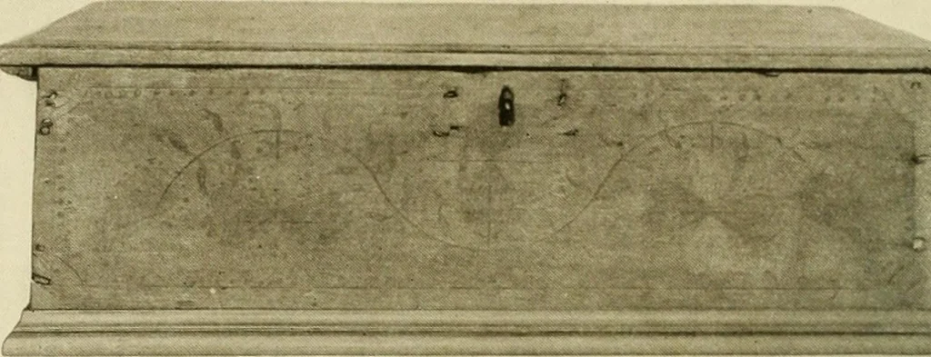 An illustration from Furniture of the Pilgrim century, 1620-1720, including colonial utensils and hardware, 1910, leaf 128