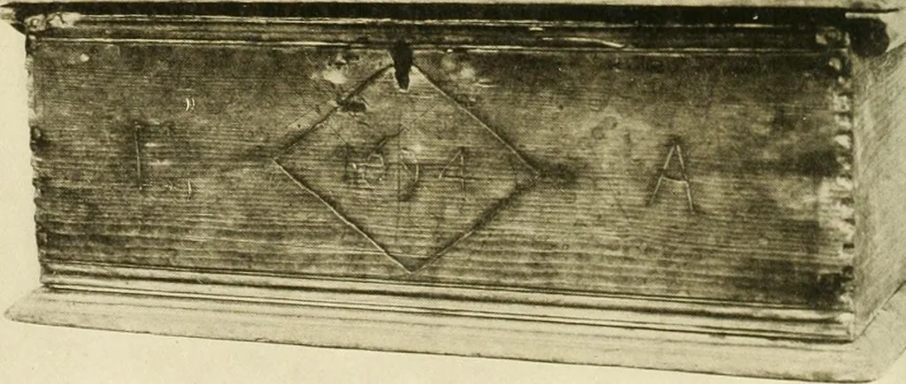 An illustration from Furniture of the Pilgrim century, 1620-1720, including colonial utensils and hardware, 1910, leaf 128
