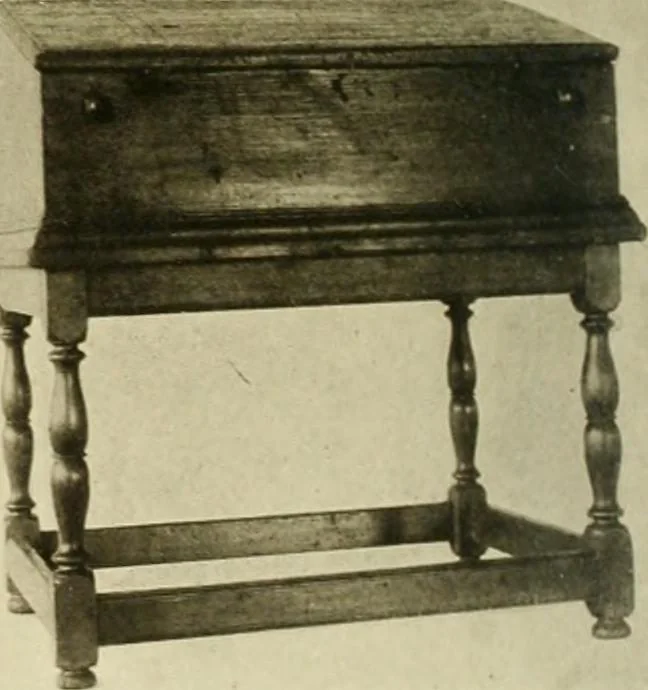 An illustration from Furniture of the Pilgrim century, 1620-1720, including colonial utensils and hardware, 1910, leaf 132