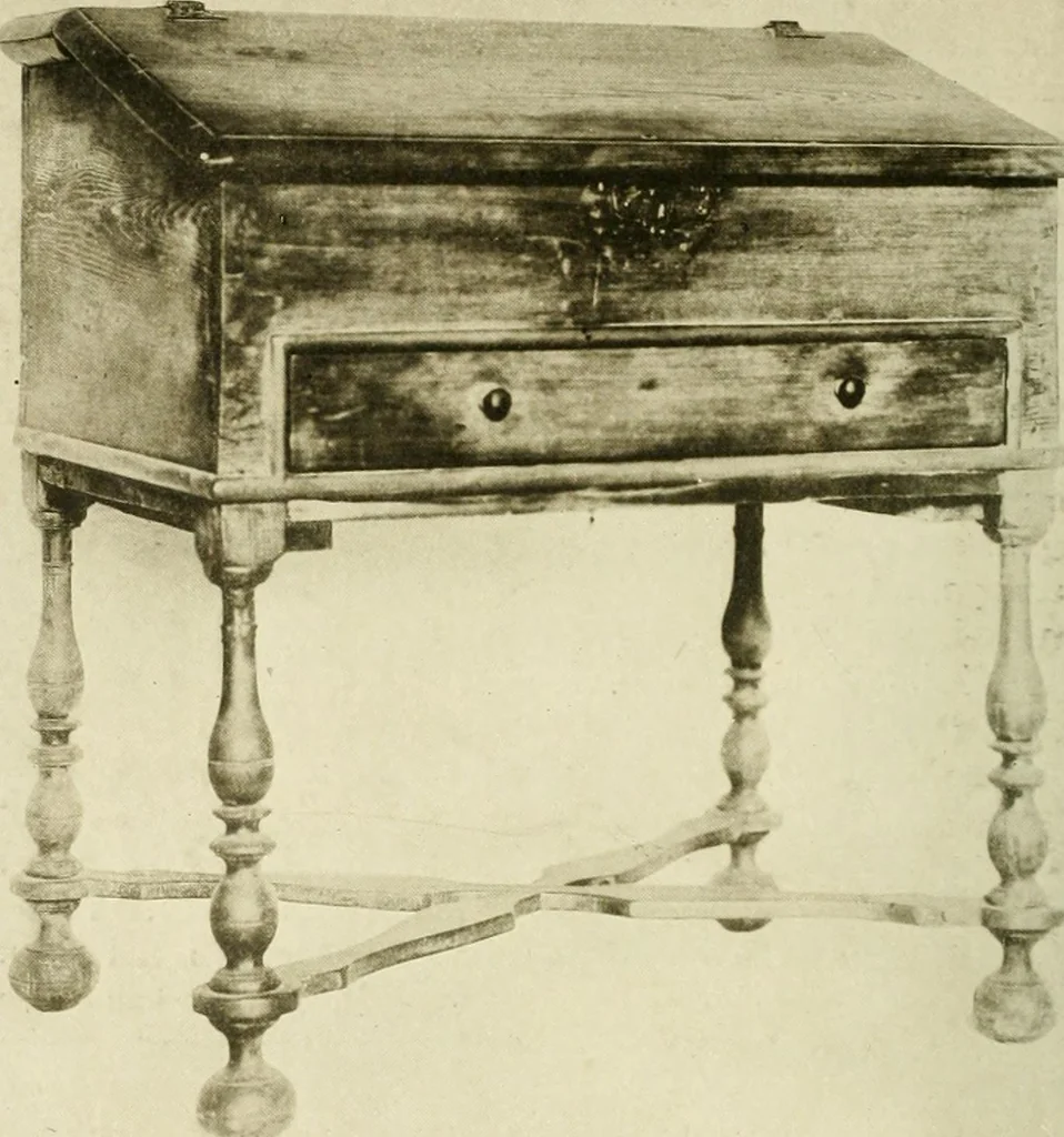 An illustration from Furniture of the Pilgrim century, 1620-1720, including colonial utensils and hardware, 1910, leaf 138
