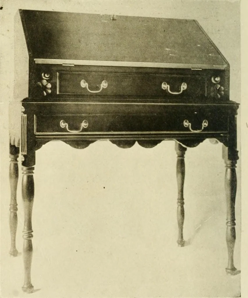 An illustration from Furniture of the Pilgrim century, 1620-1720, including colonial utensils and hardware, 1910, leaf 140