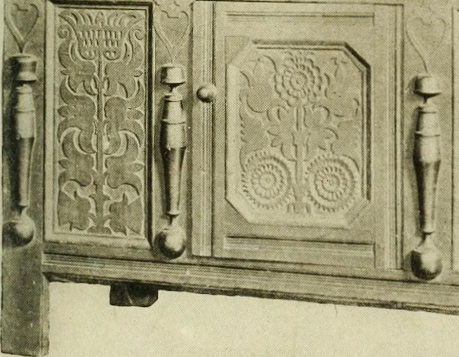An illustration from Furniture of the Pilgrim century, 1620-1720, including colonial utensils and hardware, 1910, leaf 145