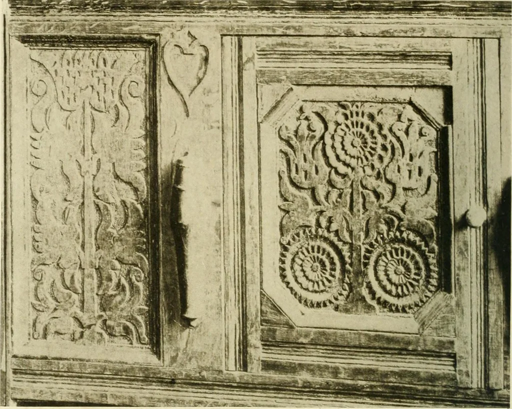 An illustration from Furniture of the Pilgrim century, 1620-1720, including colonial utensils and hardware, 1910, leaf 146