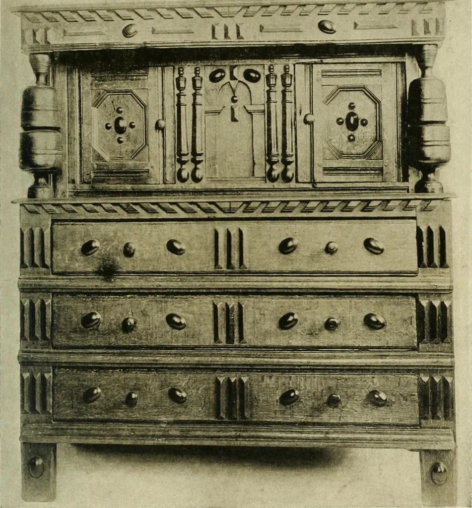 An illustration from Furniture of the Pilgrim century, 1620-1720, including colonial utensils and hardware, 1910, leaf 149