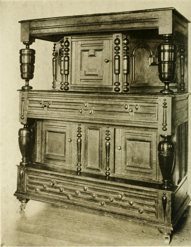 An illustration from Furniture of the Pilgrim century, 1620-1720, including colonial utensils and hardware, 1910, leaf 150