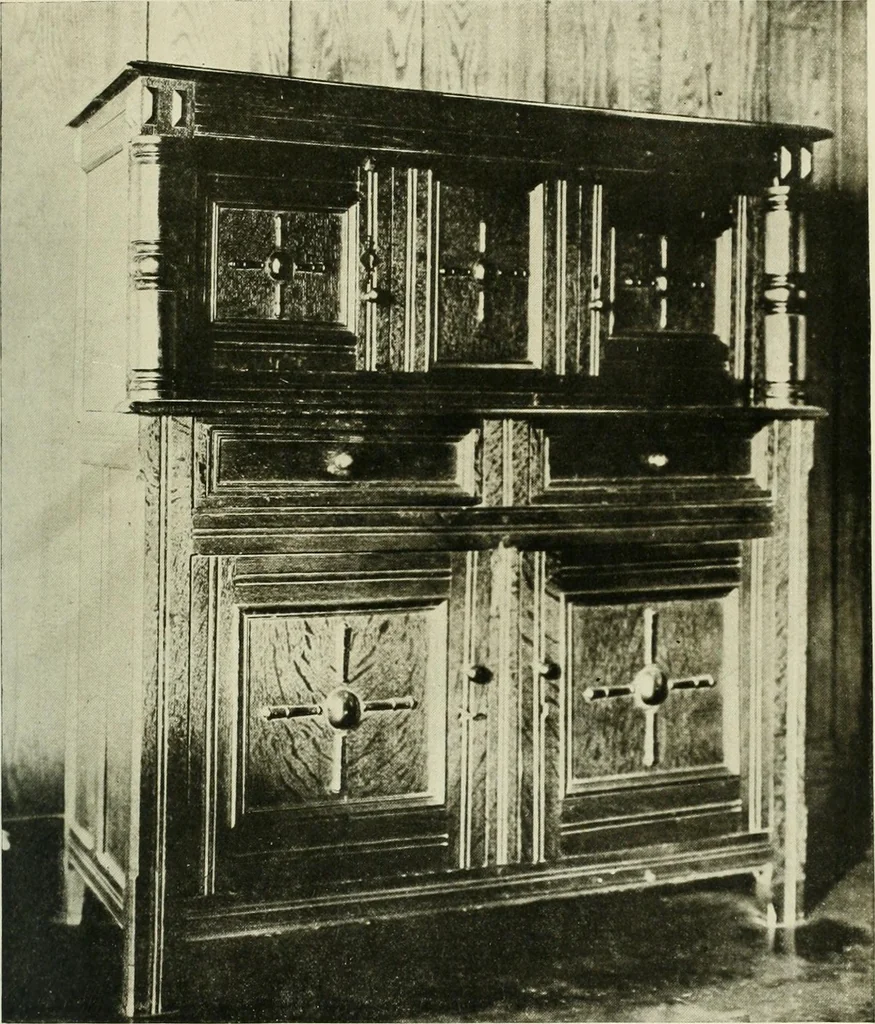 An illustration from Furniture of the Pilgrim century, 1620-1720, including colonial utensils and hardware, 1910, leaf 155