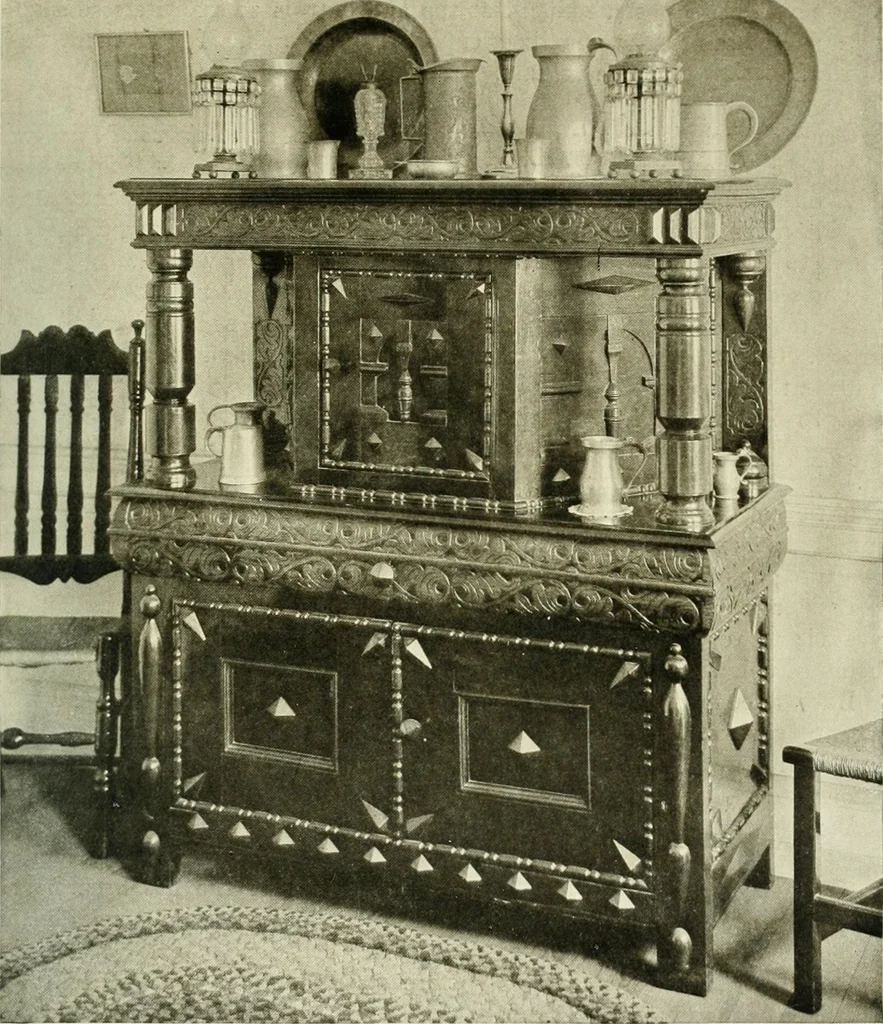 An illustration from Furniture of the Pilgrim century, 1620-1720, including colonial utensils and hardware, 1910, leaf 157